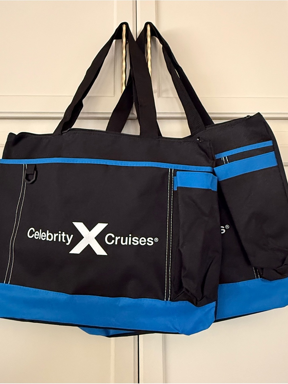 Pair of Celebrity Cruises Premium Shoulder Tote Bags, Beach, Travel, Unisex, New